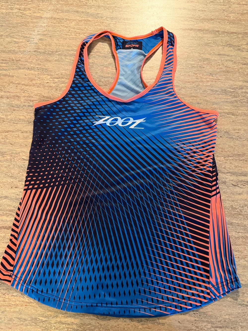 Zoot Blue and Coral Graphic Racerback Tank